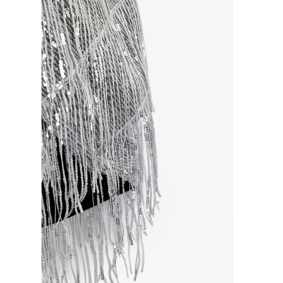 Zara SEQUIN WRAP HALTER TOP - Picture 15 of 16